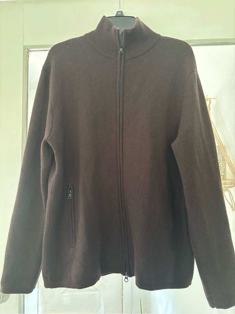 Banana Republic Brown Stretch Merino Sweater Jacket